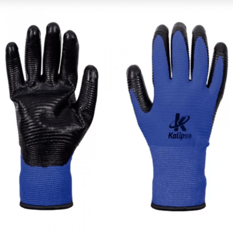 Par Luva latex G azul nitrilica