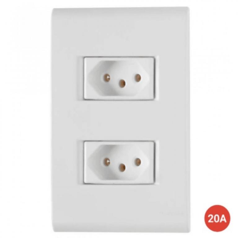 Tomada Dupla 20A Tramontina Liz