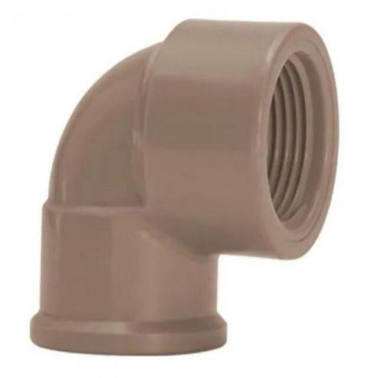cotovelo marrom 25mm cola / rosca 1/2