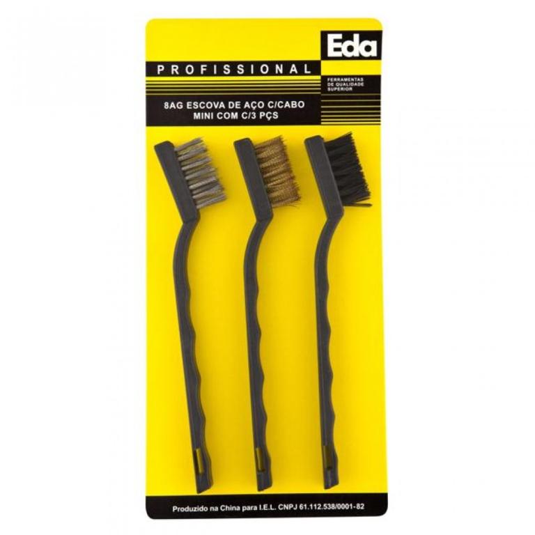 Jogo Escova de aço 3 peças