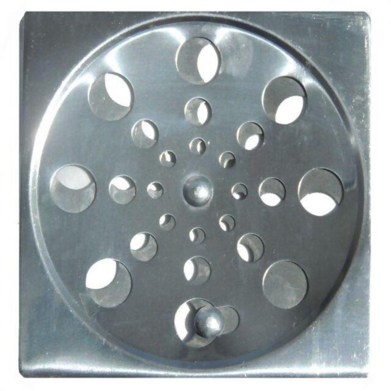 grelha tampa ralo inox abre fecha quadrada 15 cm