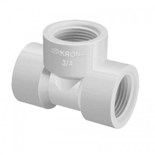 Tee branco rosca 3/4 femea