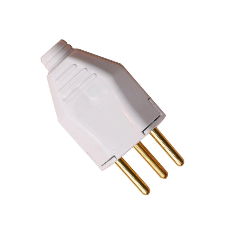 Plug macho 20A 3P branco