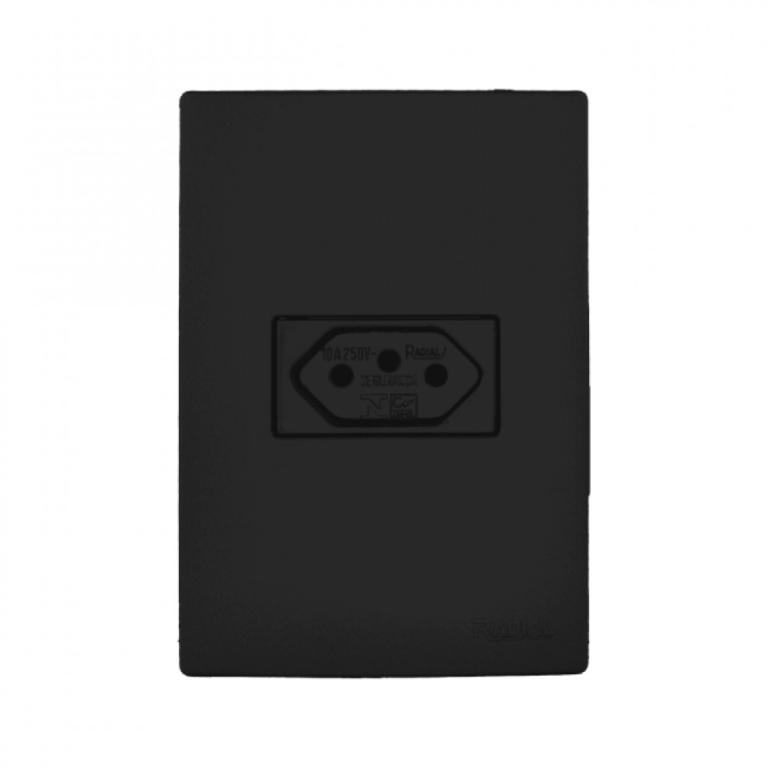 Tomada 10A Radial preta