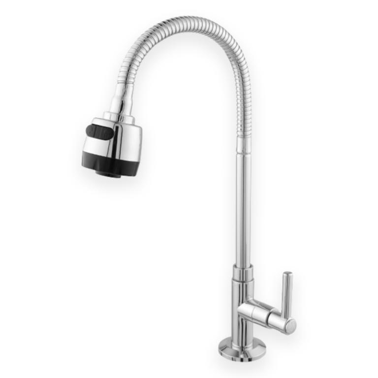 torneira pia metal cromada flexivel bancada Romar