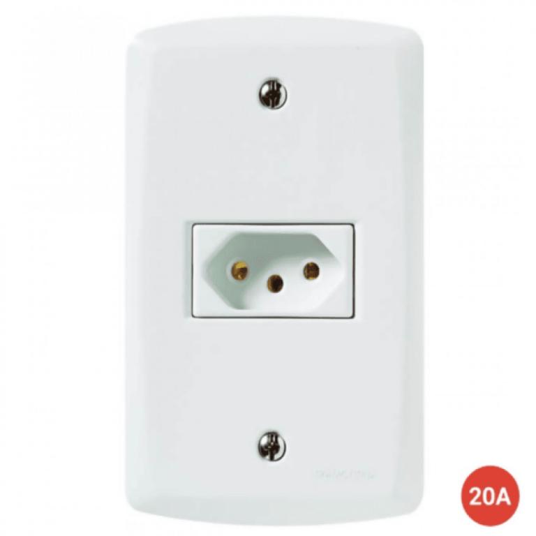 Tomada 20A Tramontina lux