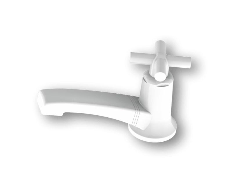 Torneira pia plastico branca  bancada valeplast G