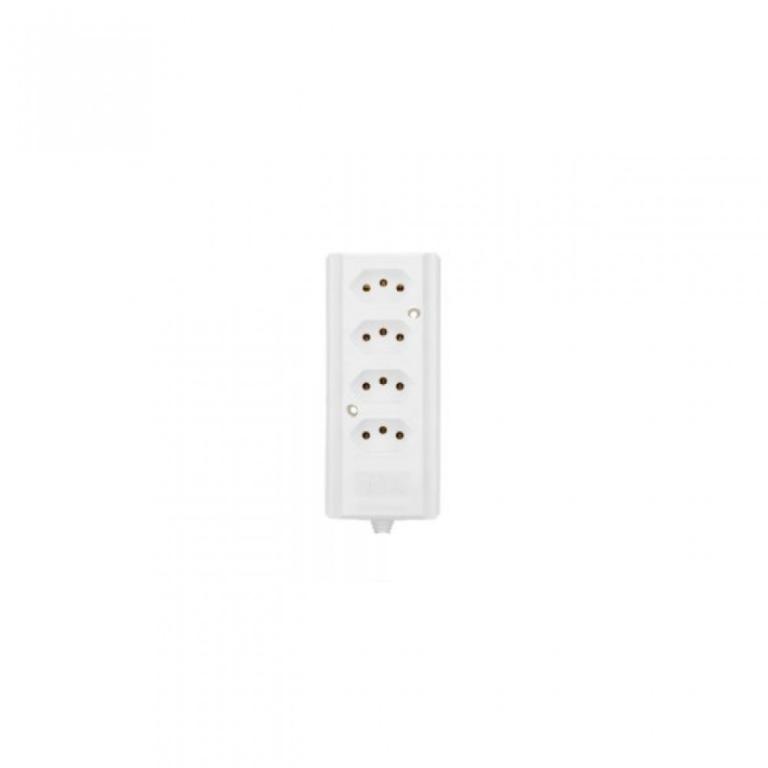 Regua 4 tomadas branca sem fio