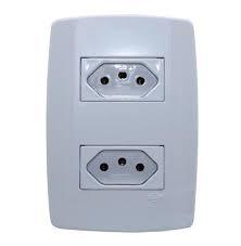 Tomada Dupla 10A monobloco Ilumi slim