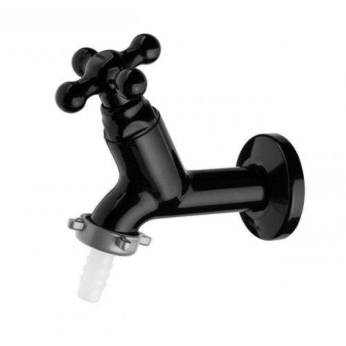 Torneira Jardim Plastico Preto