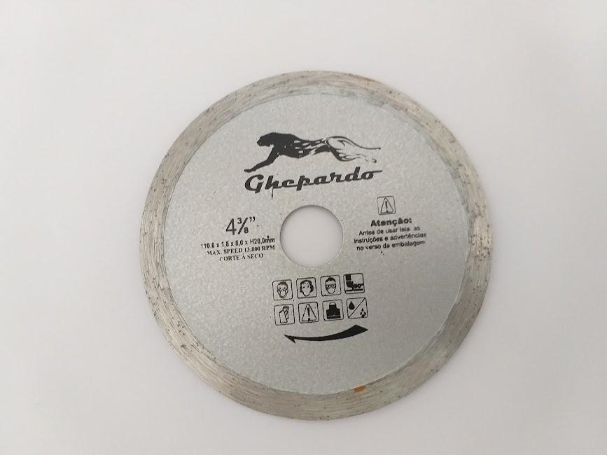 Disco Corte Alvenaria 4x20 continuo Cinza Guepardo