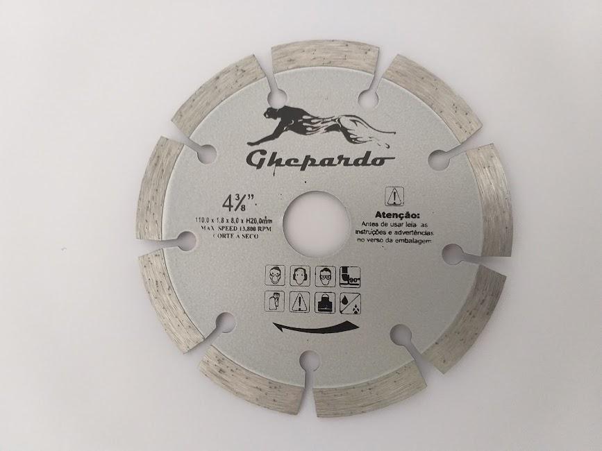 Disco Corte Alvenaria 4x20 Segmentado Cinza Guepardo