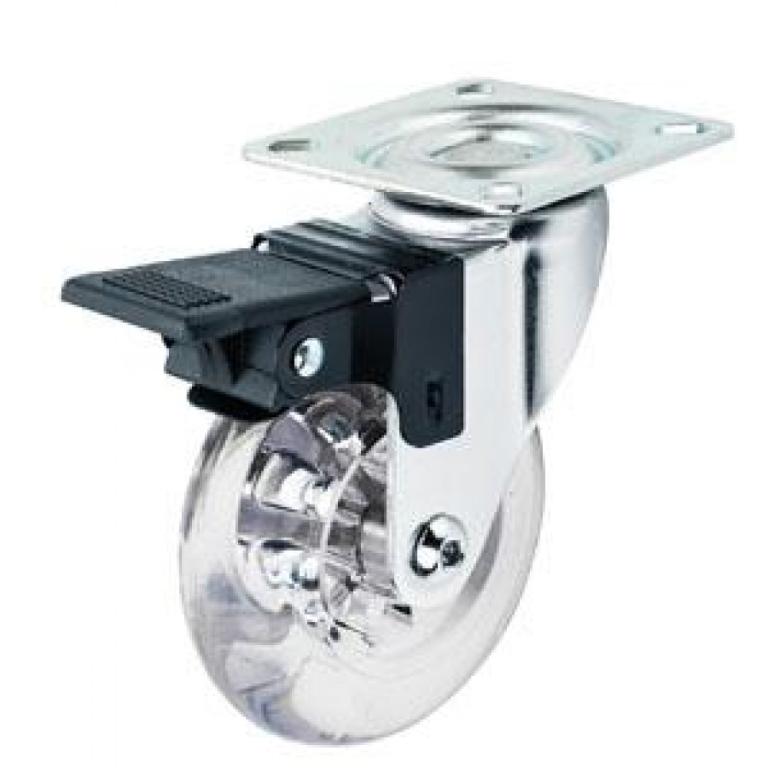 Rodinha Silicone 35mm 25kg com freio