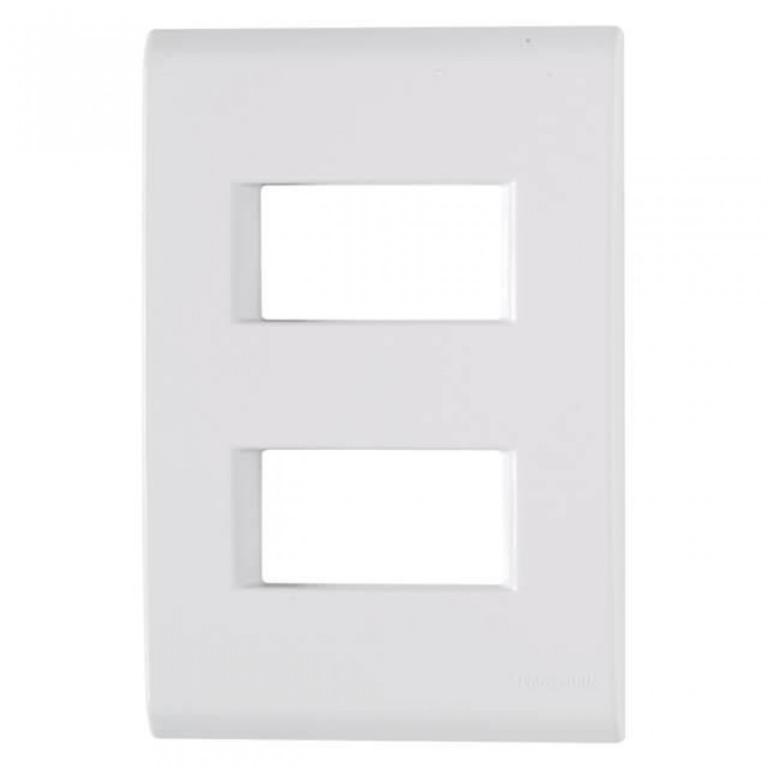 Espelho 4x2 2 modulos tramontina Liz