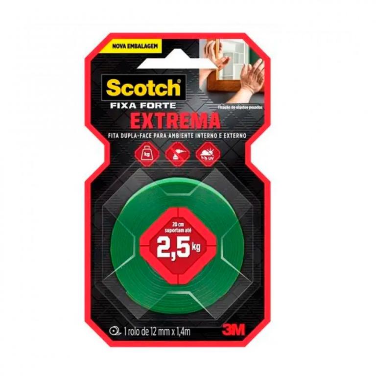 fita dupla face 12mmx1,4 m 3M extrema