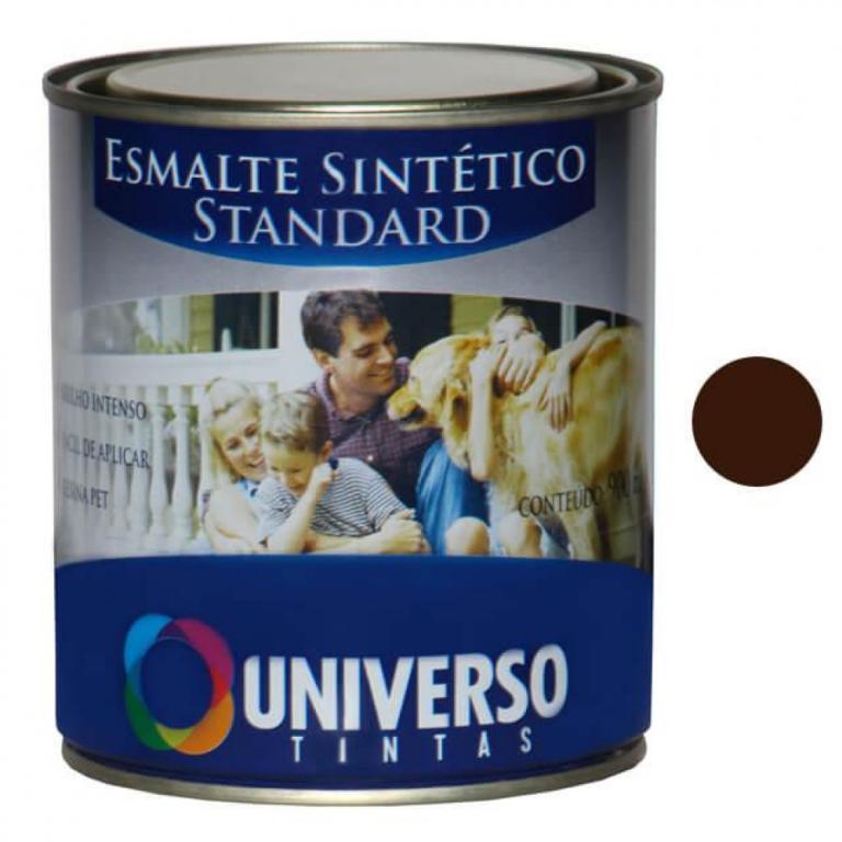 tinta marrom esmalte sintetico 225ml universo
