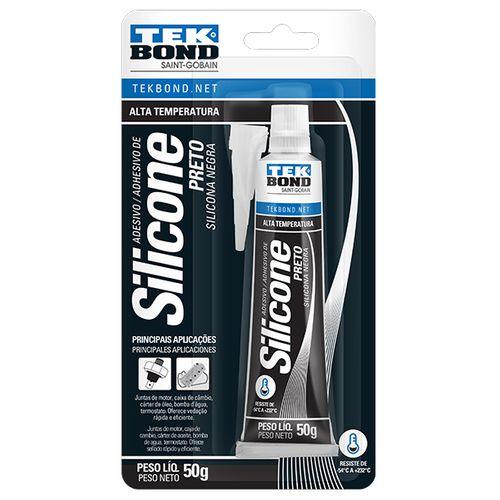 Silicone alta temperatura preto bisnaga