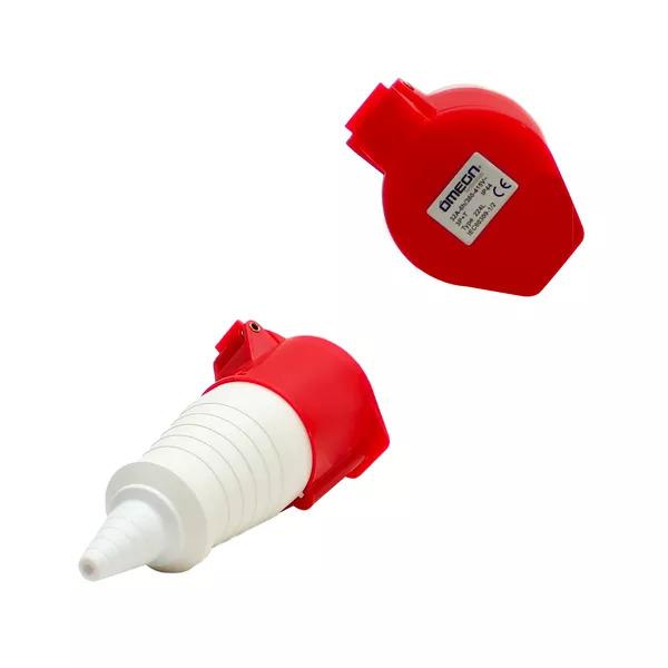 ACOPLAMENTO 3P+T 32A 6H VERMELHO OMG-4256
