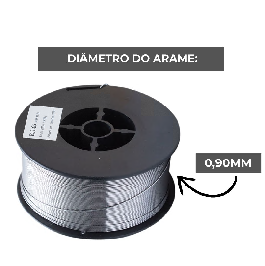 ARAME TUBULAR E71T-GS 0,90MM 1KG (D100 Ø16MM) USO SEM GAS