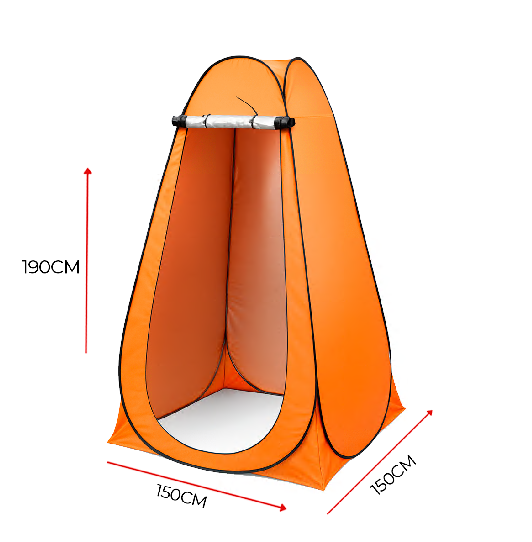 BARRACA TROCADOR DE ROUPAS / BANHEIRO 1,5MX1,5MX1,9M - LARANJA