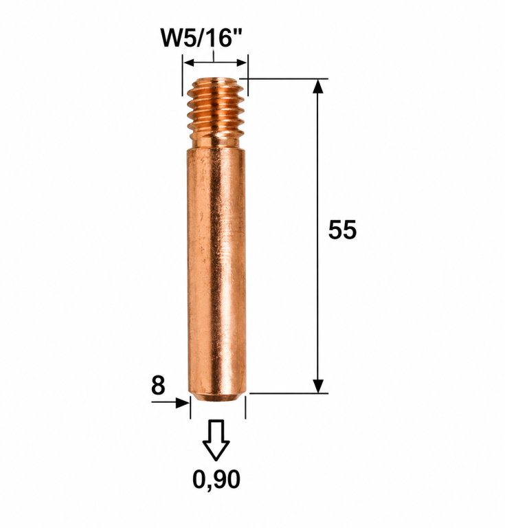 BICO CONTATO 0,90 X 55 MM W5/16'' OT-051