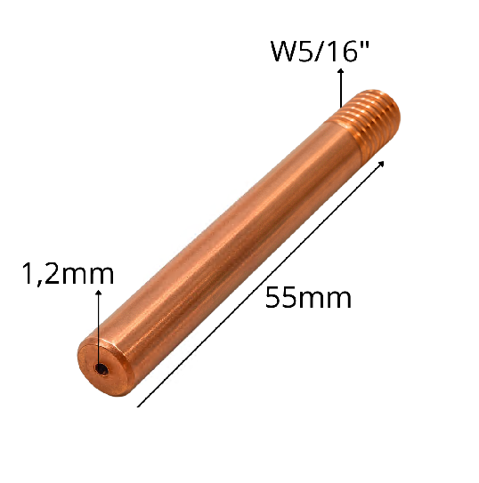 BICO CONTATO 1,20 X 55 MM W5/16'' OT-053