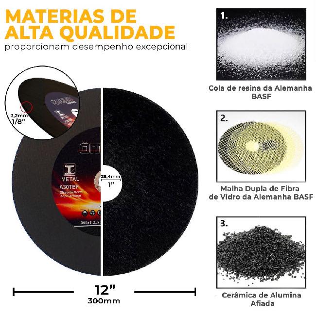 DISCO CORTE 12'' X 1/8'' X 5/8'' A.C.