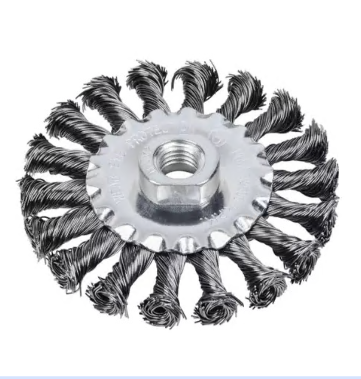 ESCOVA CIRCULAR TRANCADA 4.1/2'' X 1/2'' PORCA M14 ACO INOX