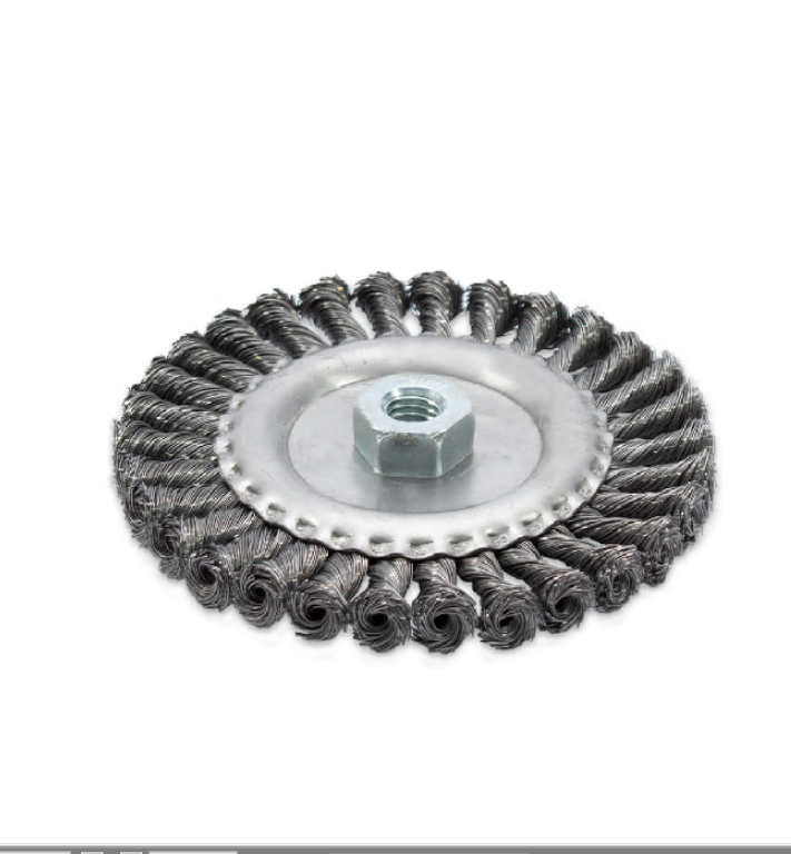 ESCOVA CIRCULAR TRANCADA 6'' X 1/2'' PORCA M14 ACO CARBONO