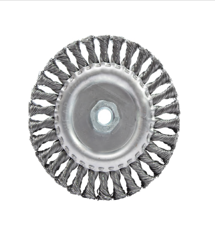 ESCOVA CIRCULAR TRANCADA 6'' X 1/2'' PORCA M14 ACO INOX