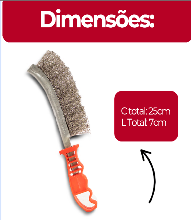 ESCOVA MANUAL C/ CABO PLASTICO INOX