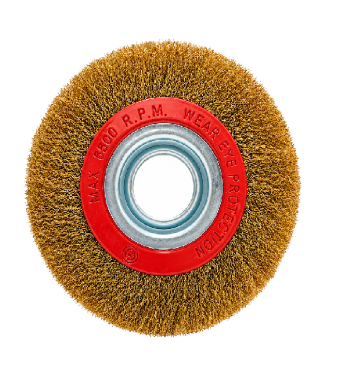 ESCOVA ROTATIVA LATONADA 6'' X 3/4'' FURO 1.1/4'' COM ADAPTADORES