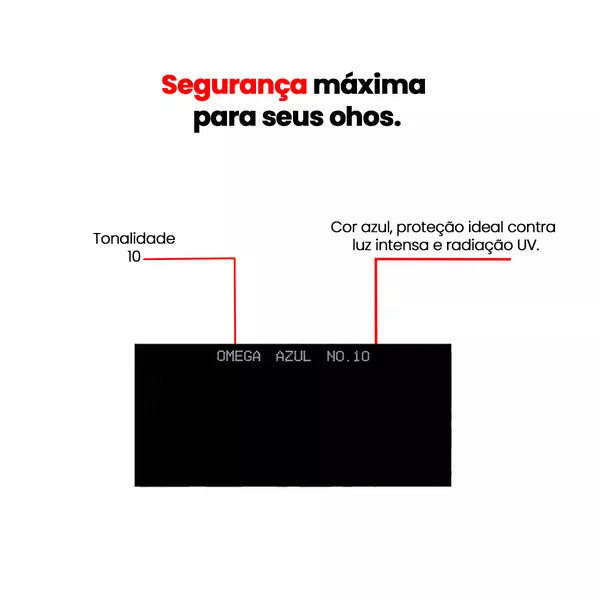 LENTE RETANGULAR PARA SOLDA T.10