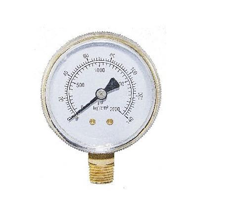 MANOMETRO CO2 0-140 KG/CM² CORPO DOURADO PESADO