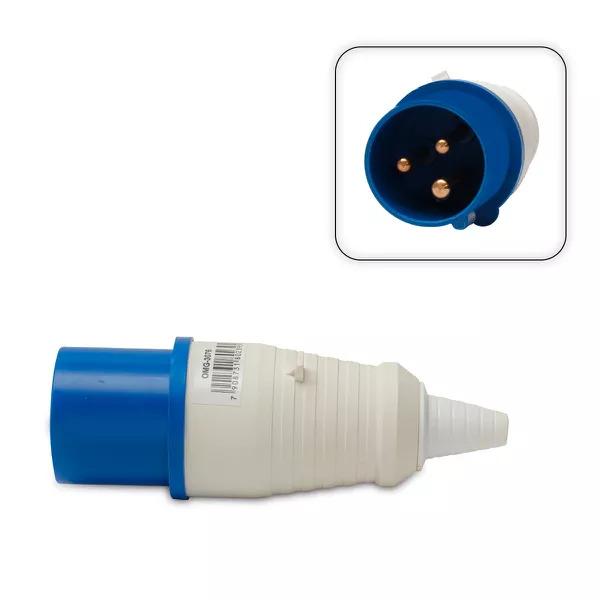 PLUG 2P+T 16A 6H AZUL OMG-3076