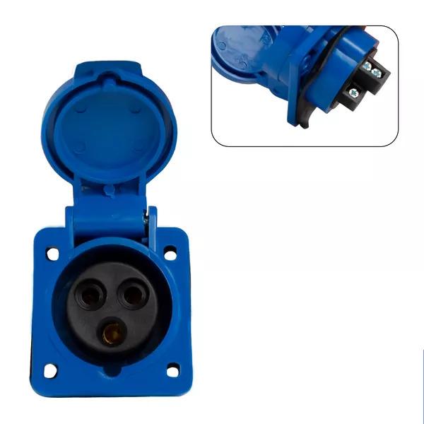 TOMADA EMB. 2P+T 16A 6H AZUL OMG-3046