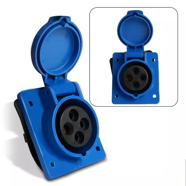 TOMADA EMB. 3P+T 32A 9H AZUL OMG-4249