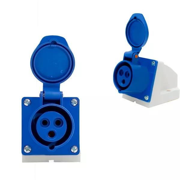 TOMADA SOB. 2P+T 16A 6H AZUL OMG-3006