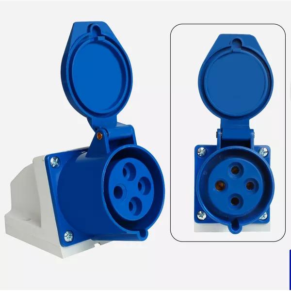 TOMADA SOB. 3P+T 32A 9H AZUL OMG-4209