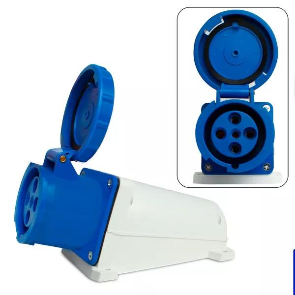 TOMADA SOB. 3P+T 63A 9H AZUL OMG-4509