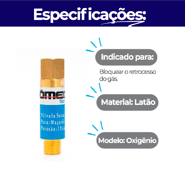 VALVULA SECA MACARICO OXIGENIO