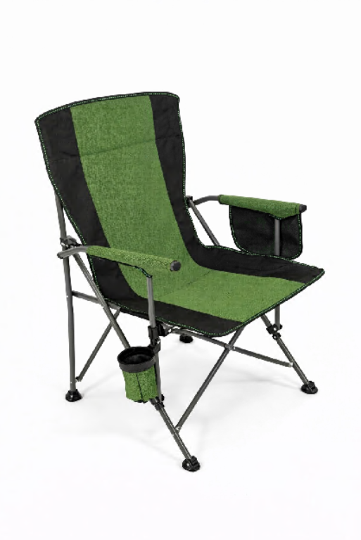 CADEIRA CAMPING REFORCADA DOBRAVEL VERDE E PRETA