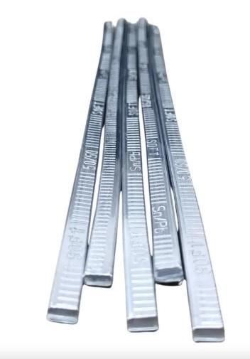 Estanho para Solda Sn/Pb 50/50 em verga 8 x 5 x 300 mm