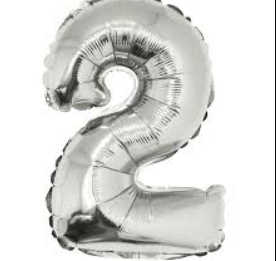 BALAO METALIZADO C/CANUDO 40CM 16'' PRATA N 2 (SILVER PLASTIC)