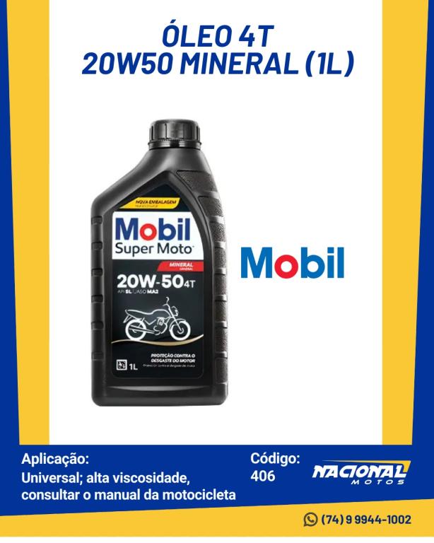OLEO 4T 20W50 MOBIL 1LT (EMB/ PT)