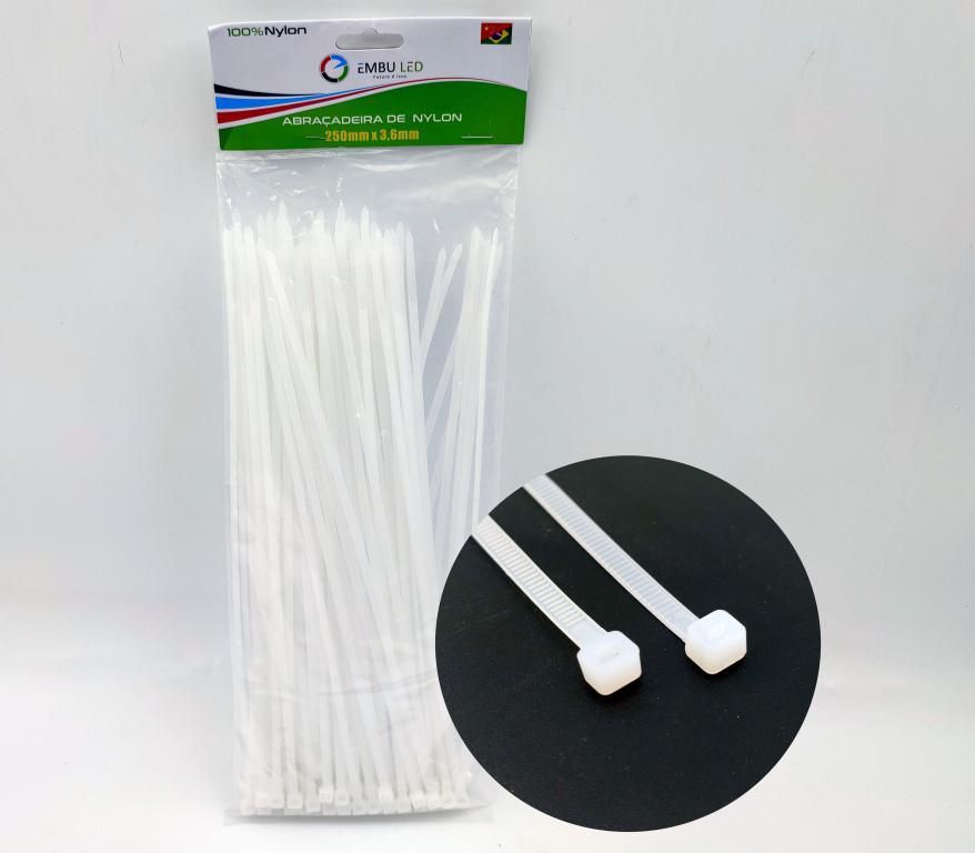 ABRAÇ NYLON 3,6MM X 250MM BC PCT C/100
