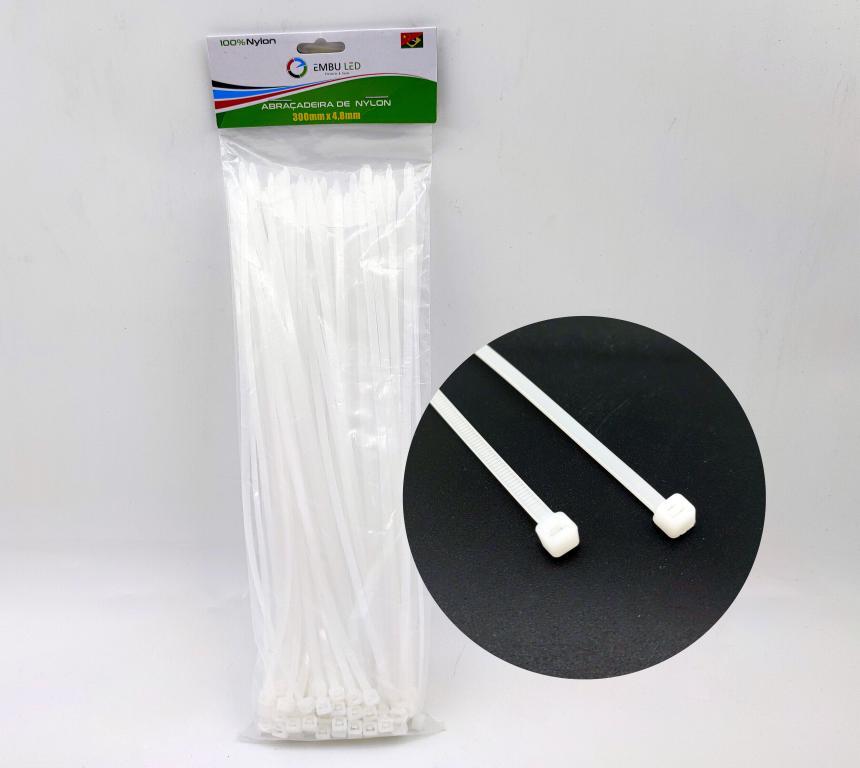 ABRAÇ NYLON 4,8MM X 300MM BC PCT C/100