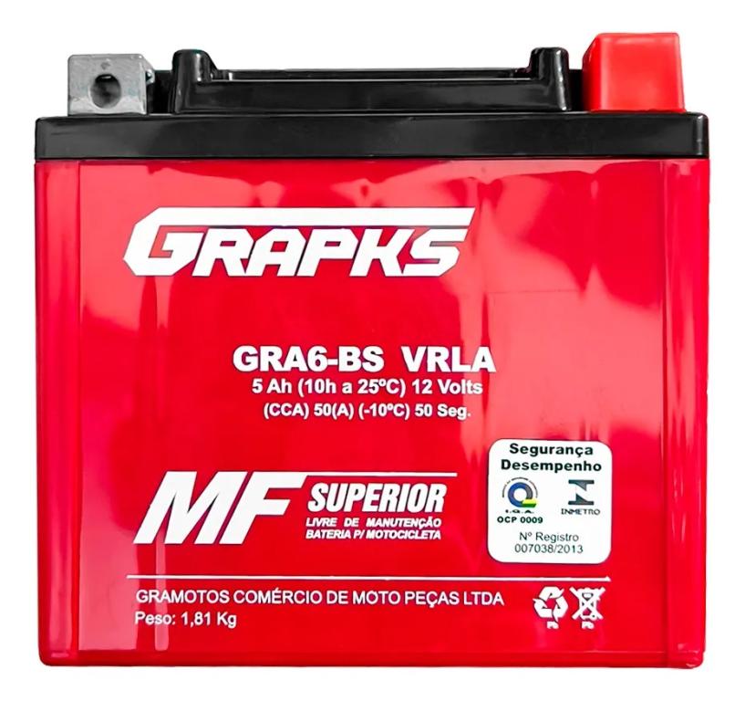 BATERIA NXR/TITAN MIX/XRE300 6BS (GRAPKS)