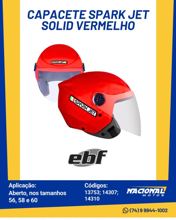 CAPACETE SPARK JET SOLID VM 60