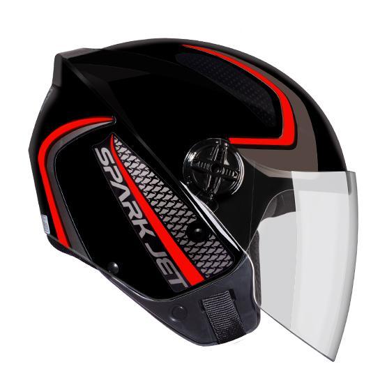 CAPACETE SPARK JET SPEED PT/VM 60 (EBF)